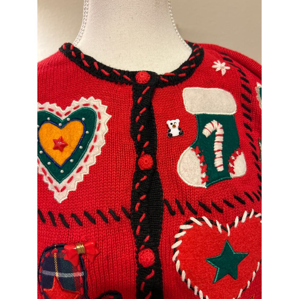 Designers Original Studio | Vintage Knit Holiday Cardigan | Large - Picture 7 of 15